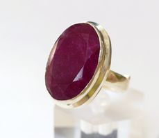 Ring Silber 925 mit Spinell – verstellbar