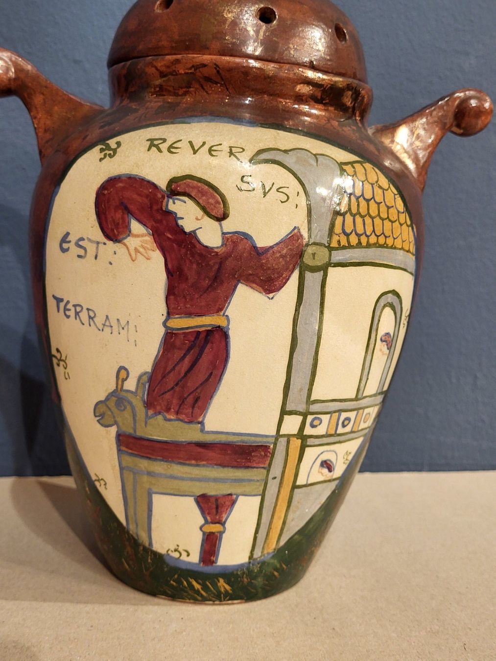 Tutte le decorazioni: Terracotta Dose mit Deckel Dekorativ – Usato da Zürich venduto da BOAC1943 2