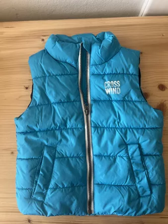 Kinder Weste Cross Wind blau wie neu, 98