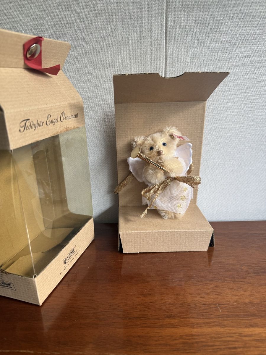 Steiff Tutte le decorazioni: Steiff Teddybär Engel Ornament mit Trompete NEU – Nuovo e nell'imballaggio originale da Mumpf venduto da A_B_E 7