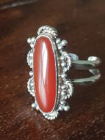 KARNEOL DAMENRING 975 STERLING SILBER