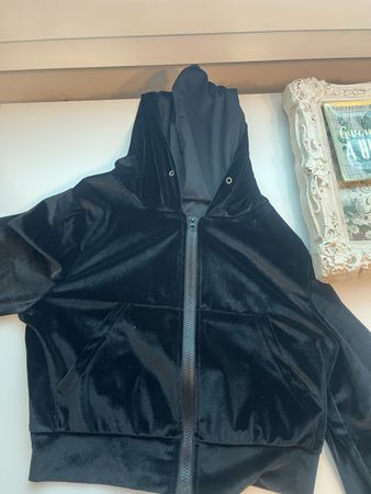 Juicy Couture Kapuzenjacke Samt schwarz Grösse S