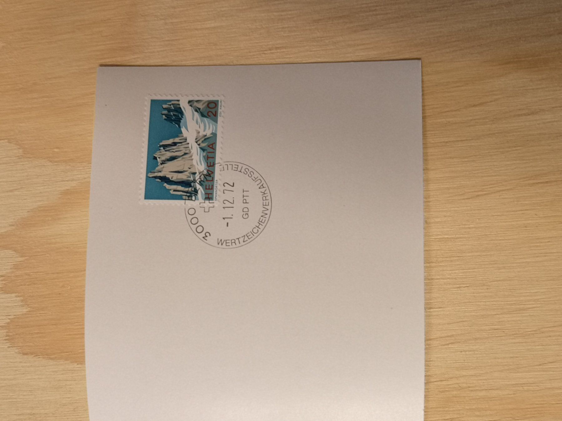 Cartoline postali: Schweizer Briefmarke - Sujet Berglandschaft – Usato da Heimberg venduto da Newyorker5 1