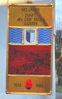 Wappenscheibe Zunft an der Reuss Luzern  50 Jahre 1933-1983