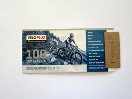 Veloplus Gutschein CHF 100.-