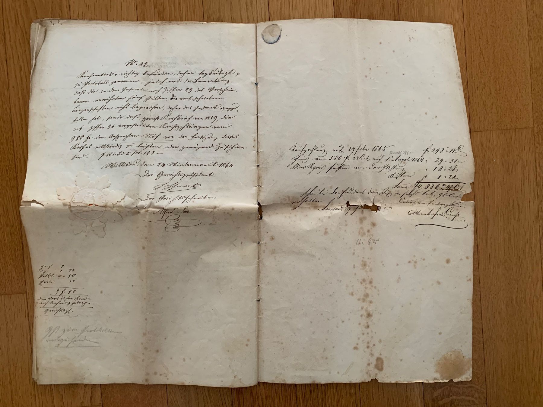Dokumente: Alter Kaufbrief 1864 – Defekt aus Luzern von meistei 9
