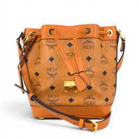 MCM Heritage Beuteltasche Visetos cognac