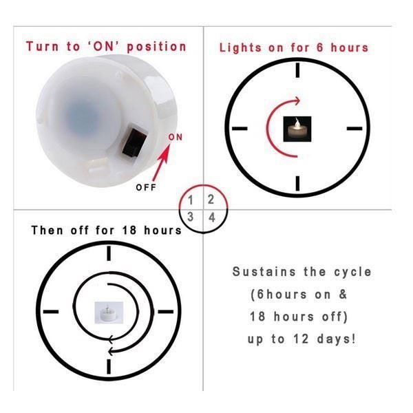 Candele: LED Teelicht mit Timer ink. Batterie – Nuovo e nell'imballaggio originale da Diepoldsau venduto da preisparadies-ch 6