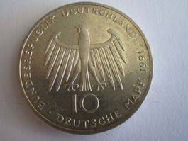 Silbermünze 10 Deutsche Mark 1991 Brandenburger Tor