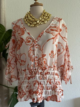 Blouse VIACORTESA imprimée taille 40/42 polyester léger