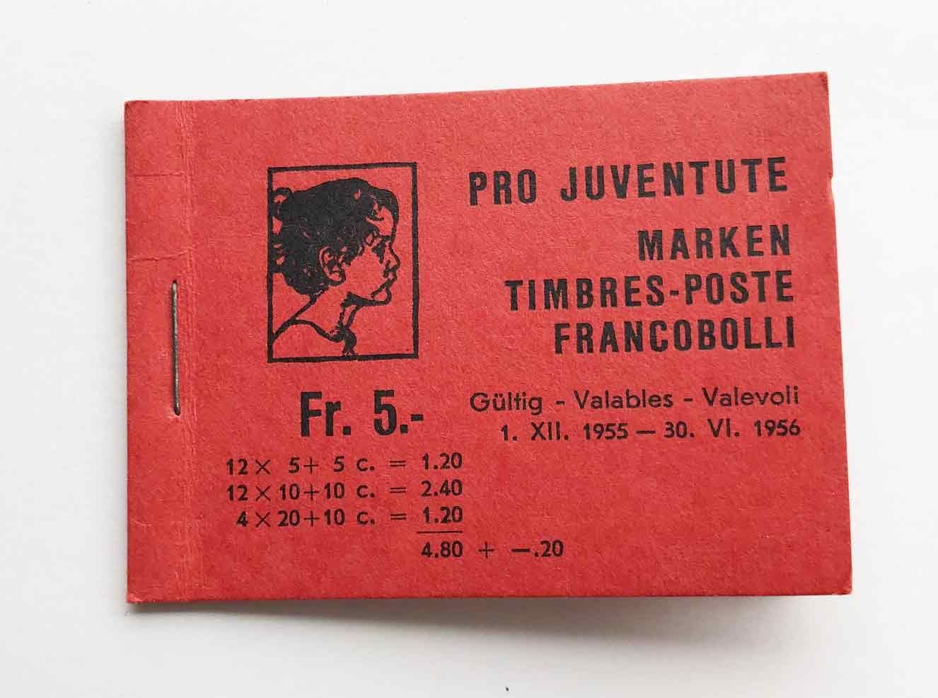 Tutti i francobolli: Pro Juventute 1955 Markenheft Nr.4 ** – Nuovo (secondo la descrizione) da Nuglar venduto da Stamp88