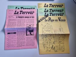 Lot journaux satirique La Terreur Valais carnaval 75-82 à 84