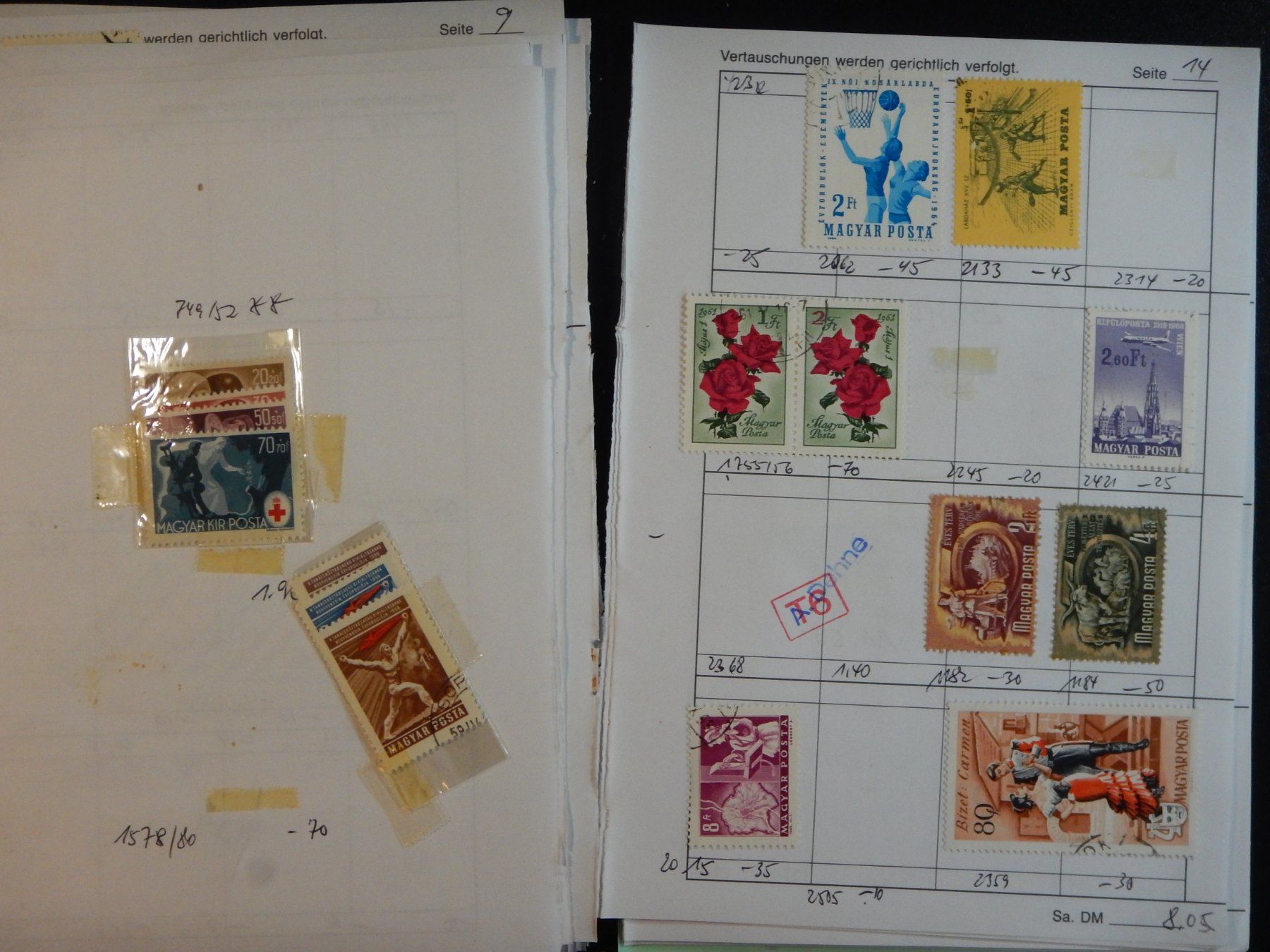 Tous les timbres: Ungarn Lot mit alten Werten I – D'occasion à Zürich par Muehlekauf 7