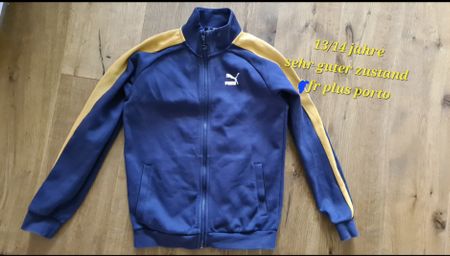Puma Trainingsjacke blau gelb Grösse 13-14 Jahre 
