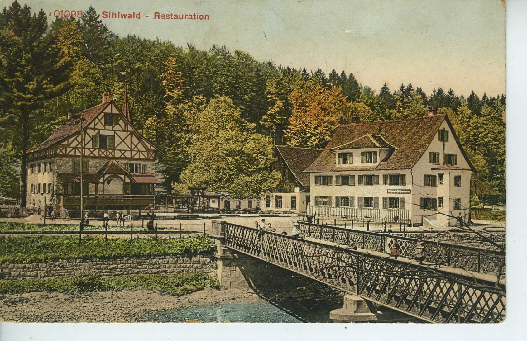 Ansichtskarten: Sihlwald - Sihltal, 1911 – Gebraucht aus Schleitheim von Pmschlaate