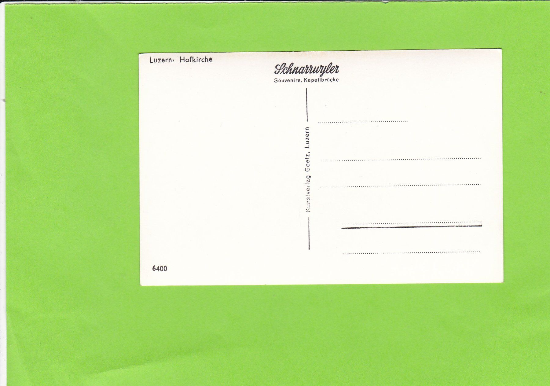 Cartoline postali: Luzern, inneres der Hofkirche – Usato da St. Peterzell venduto da neckertal 1