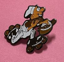 Nostalgie Pin - Bäcker auf Rollschuhen - Rarität!