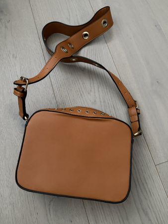 Crossbody braun leder bag - Prüne