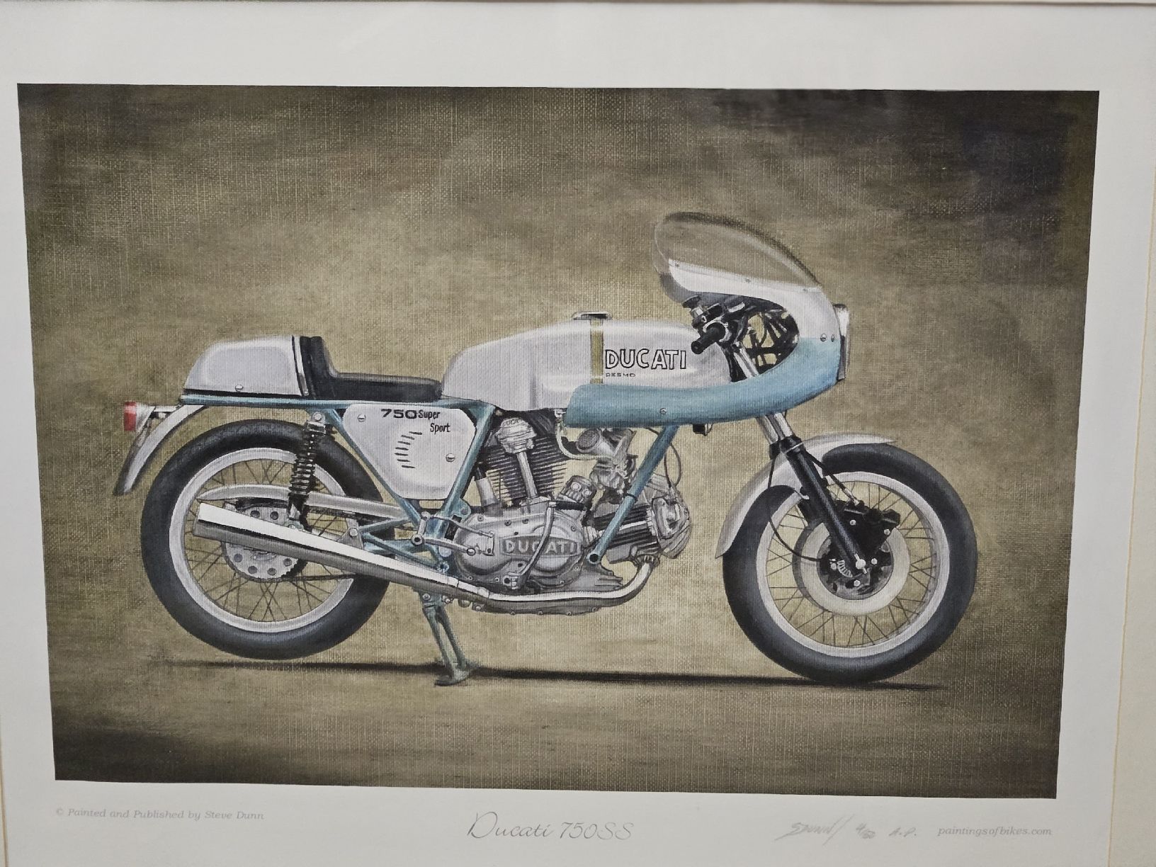 Gemälde: Ducati 750SS 1974 Gemälde – Gebraucht aus Dielsdorf von toe51664 1