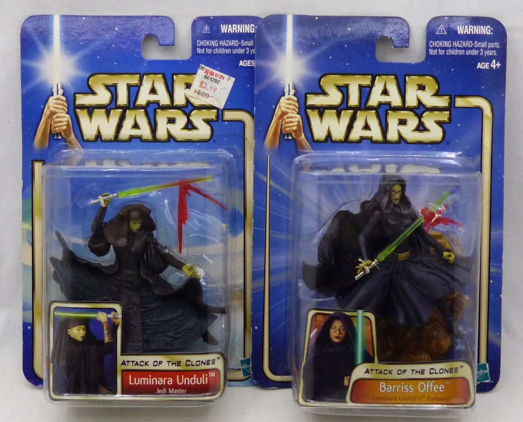Star Wars Statuette: STAR WARS ATTACK CLONES LUMINARA UNDULI + BARRISS OFFEE 2002 – Nuovo e nell'imballaggio originale da Lugano venduto da YouWantUS