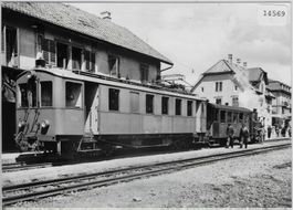Arrivee d'un train special  Saignelegier