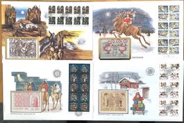 1982- 93-87 1994 / Schweden FDC Weihnacht aus Markenheftchen