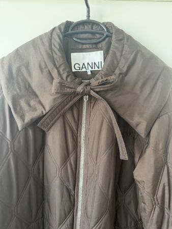 GANNI quilted coat brown size S/M