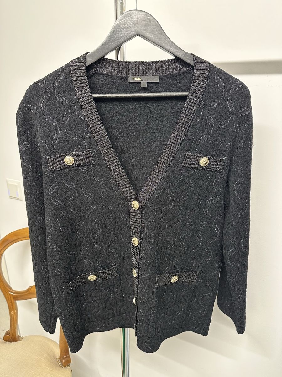 Maje Giacche: Maje Strickjacke, schwarz, Gr. 36 Top Zustand – Usato da Riehen venduto da Philipp3001