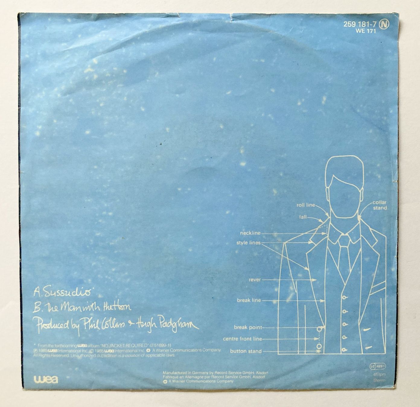 Dischi in vinile: PHIL COLLINS - SUSSUDIO – Usato da Bottens venduto da hotter-than-hell 1