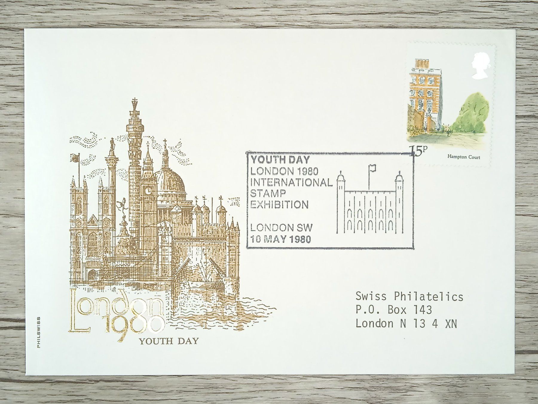 Tutti i francobolli: TR13 Enveloppe + Timbre England 1980 – Usato da Cousset venduto da Patrick_Collections