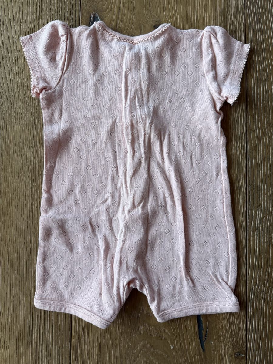 H&M Pagliaccetti: Hellrosa Strickstrampler Grösse 68 – Usato da Pragg-Jenaz venduto da gobrist 1