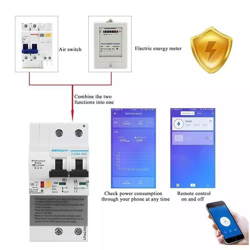 Schalter: Leitungsschutzschalter WiFi Smart Breaker – Neu und originalverpackt aus Grub AR von Jamalongo 5