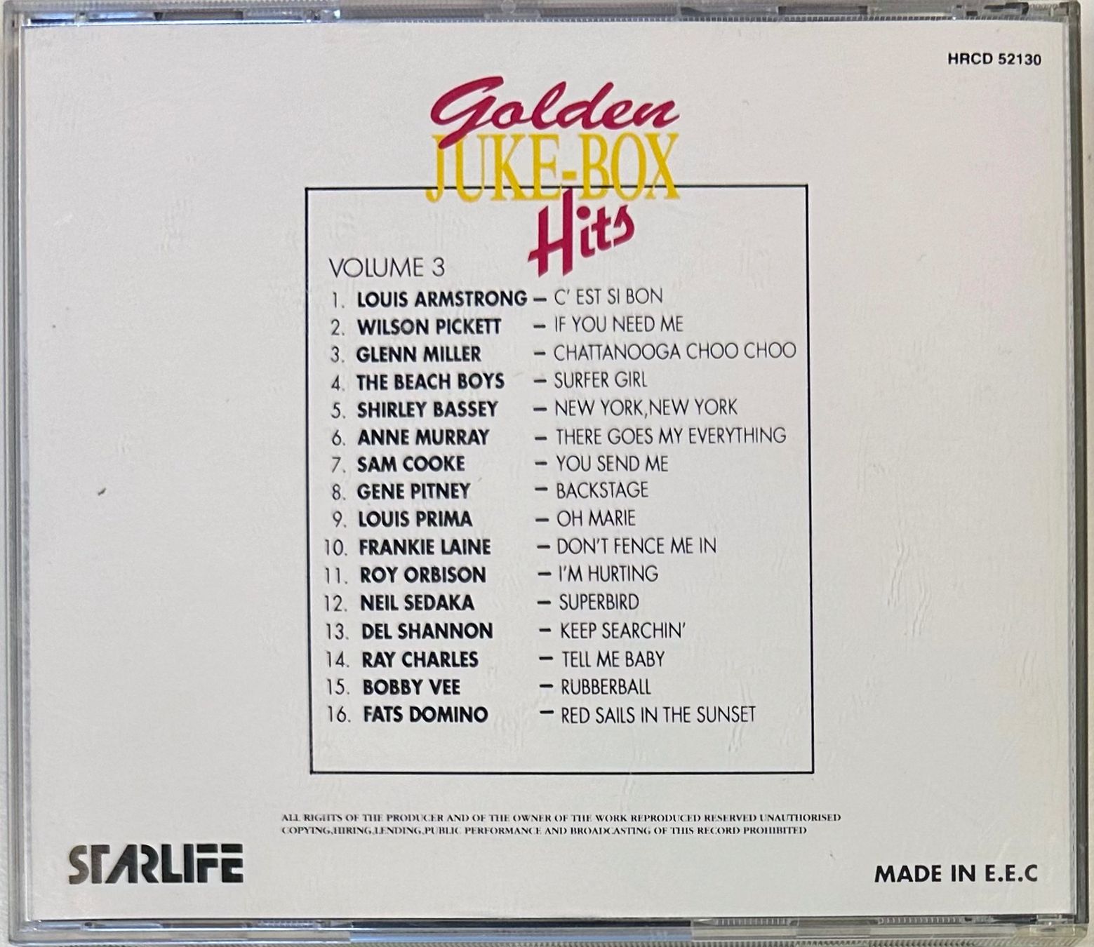 CD: The Golden Juke-Box Hits Volume 3 – Usato da Martigny venduto da jereq 1