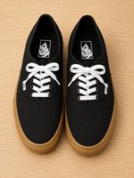 Neuf Baskets Vans Authentic Noir / Semelle Gomme Taille 46