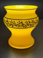 TANGO-GLAS VASE MIT SCHWARZLOT HANDBEMALUNG