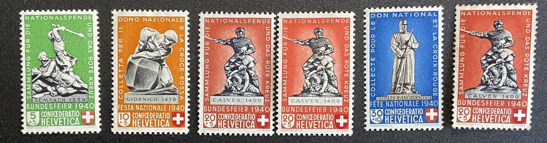 Tutti i francobolli: Pro Patria 1940  Einzelmarken – Difettoso da Böckten venduto da Hansi36