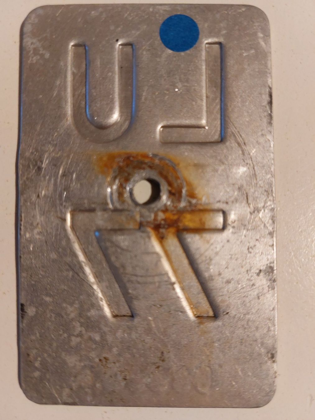 Sachs Insegne: Velonummer LU 77 Mofanummer gelb Plaque Mofa – Usato da Schenkon venduto da Uhu007 1