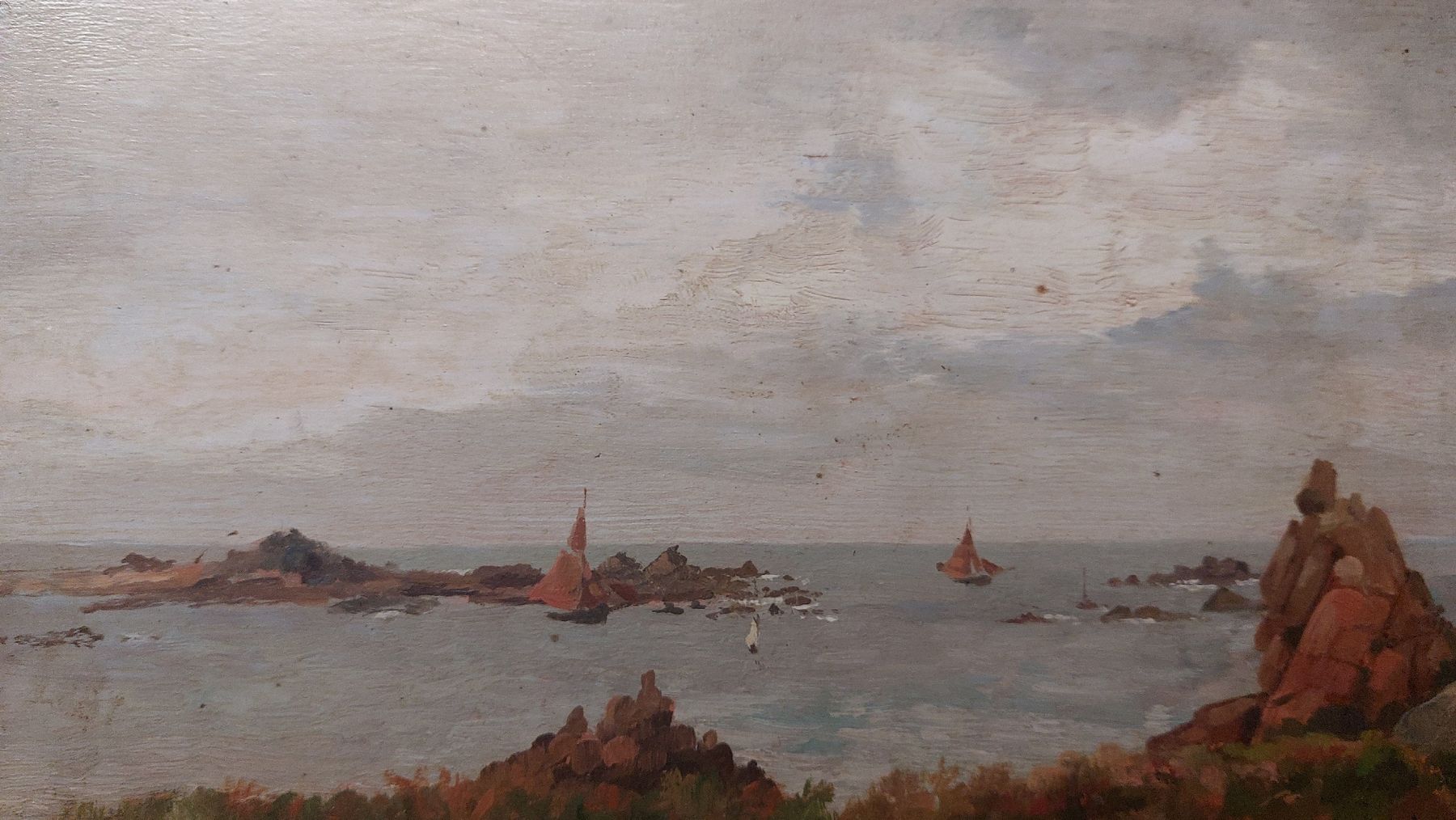 Dipinti: Gemälde,Rahmen mit   H. Chaube ? datiert 1902, mit Rahmen – Usato da Opfertshofen SH venduto da museumswert 7