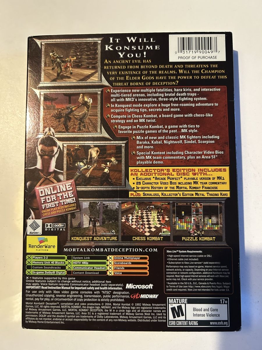 Spiele: Mortal Kombat Deception Collector – Gebraucht aus Pully von PongDayOne 1