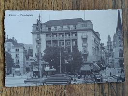 Photo Karte / Zürich - Paradeplatz Gelaufen 1920