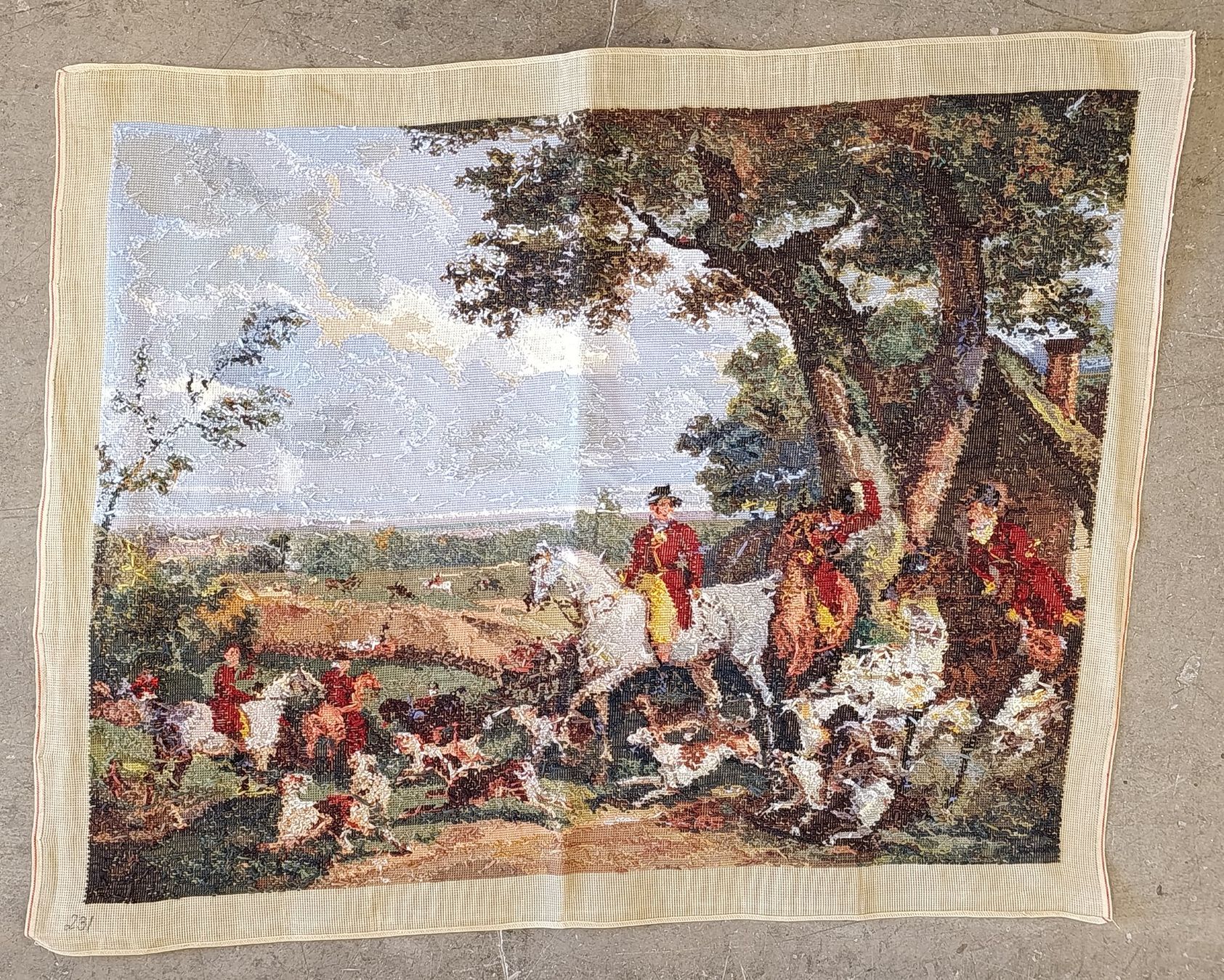 Teppiche: Wandteppich Gobelin "Jagdausflug" Handarbeit – Gebraucht aus Herisau von Tosam_WinWin 1