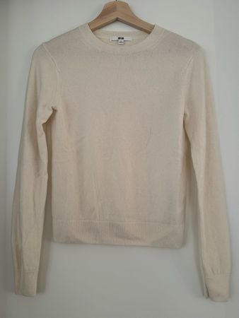 Pull Uniqlo cachemire blanc cassé XS - Chaud & Doux!