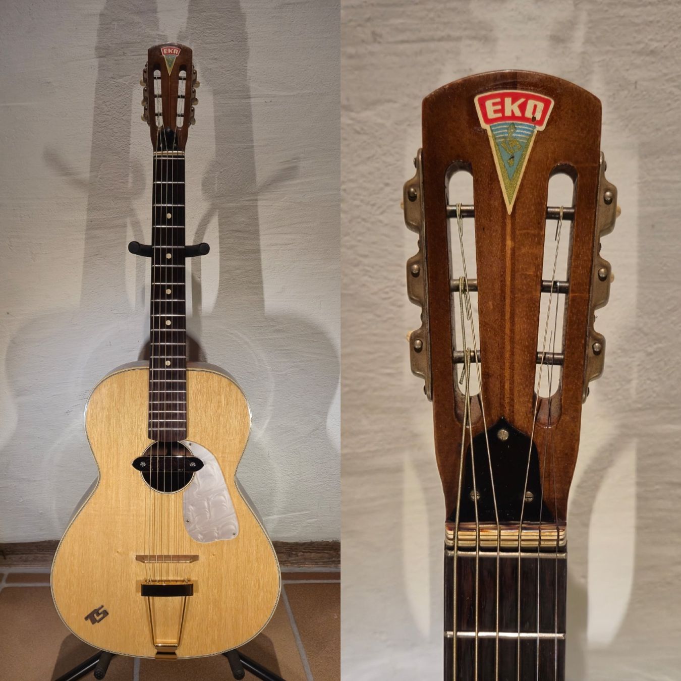 Eko Strumenti musicali: Parlor Gitarre Eko P8 mit Pickup – Usato da Winterthur venduto da NorrSydGuitars 1