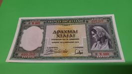 Griechische 1000 Drachmen Banknote von 1939, Rarität!