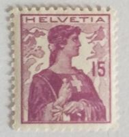 MA9) 122, Brustbild Helvetia postfrisch Kt. 100.-