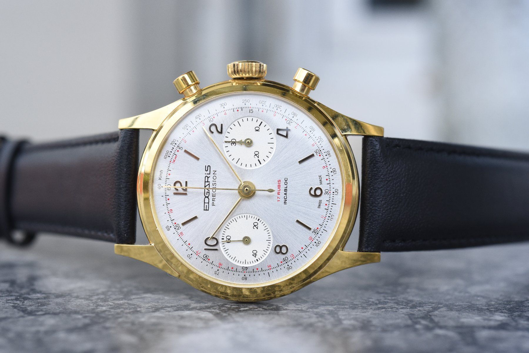 Orologi: Edgaris Vintage Chronograph NOS – Nuovo (secondo la descrizione) da St. Gallen venduto da sqzxm72