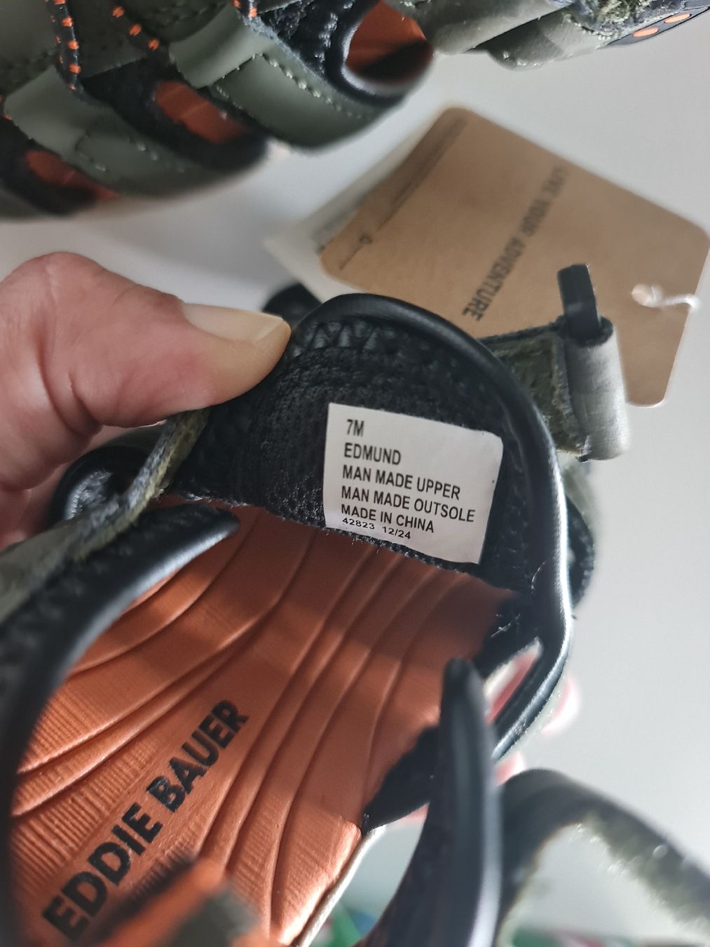 Bauer Chaussures garçon: Eddie Bauer Sandalen, Grün/Orange, Grösse 25/26 oder US 7, N – Neuf avec emballage d'origine à Noflen BE par vco_hnn7 6