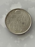 5 Franken Gedenkmünze Pro Patria 1936  Silber
