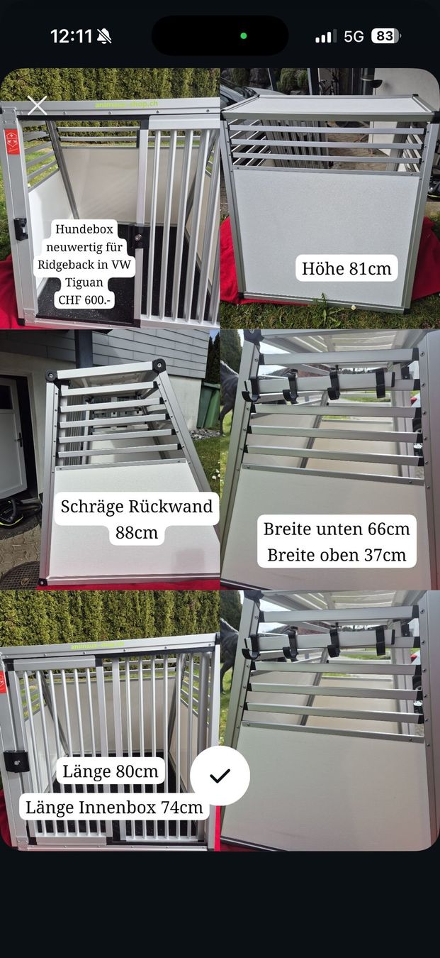 Niches, paniers: hochwertige Hundebox – Neuf (Voir description) à Aadorf par FlippIII