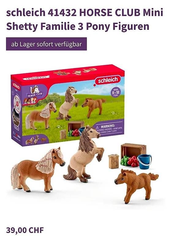 Schleich Jouets: Schleich mini Shetty Familie – D'occasion à Ebikon par Automaus 1